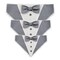Dog Bandana with Bow Tie - "Gray Tuxedo with Gray Bow Tie" - Extra Small to Large Dog - Slide on Bandana - Over The Collar - AA product 2